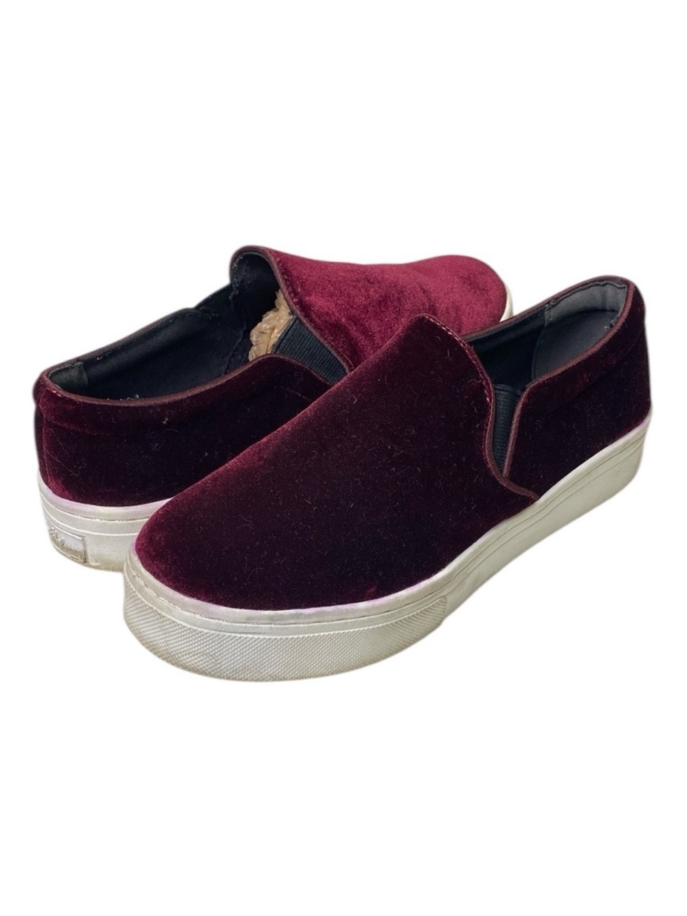Circus by Sam Elderman Scotlyn Velvet
Cranberry Platform Slip On Sneakers Size 7